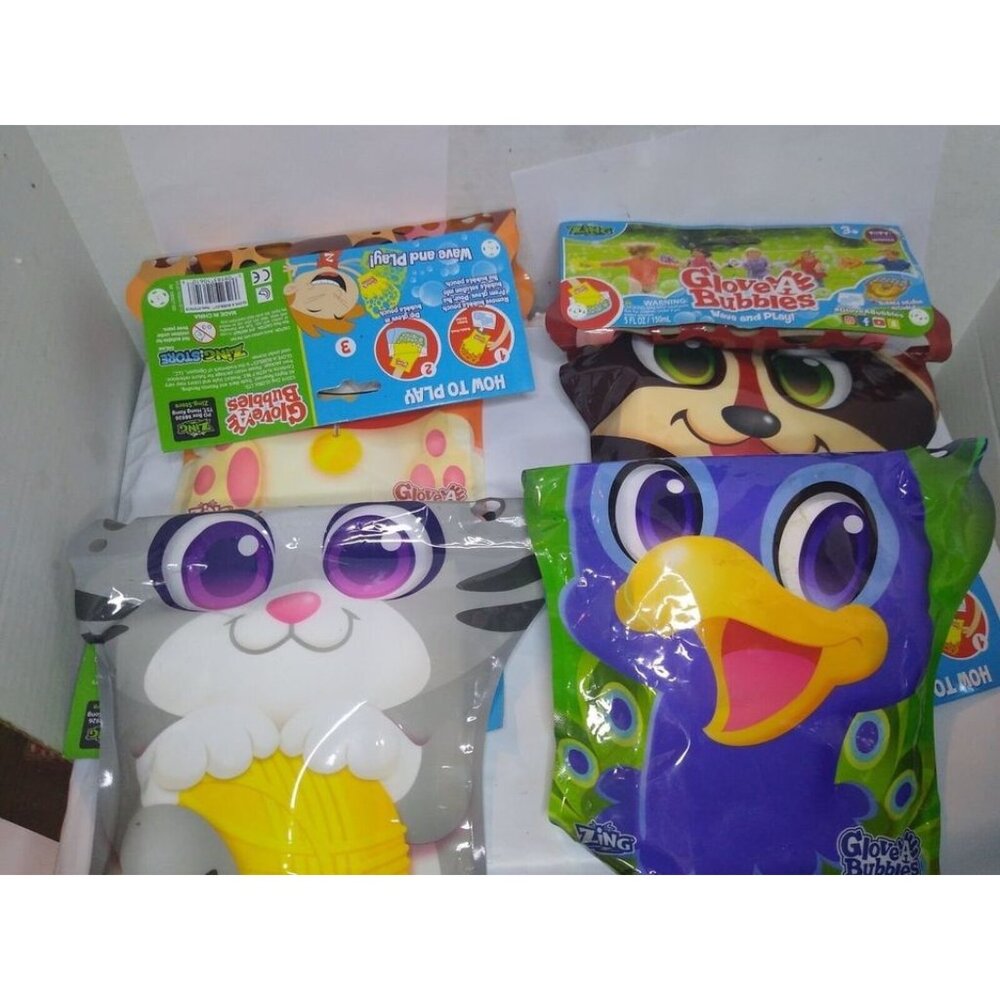 *NEW* 4-pack Zuru Glove-A-Bubbles Wave and Play Bubbles